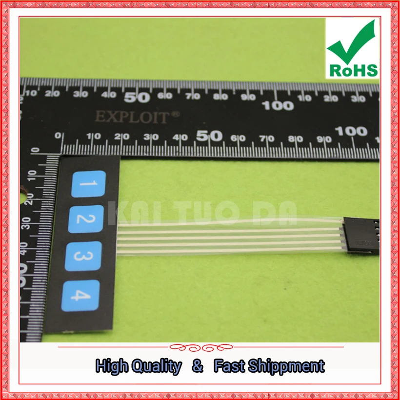Matrix Keyboard / Film Keypad / Control / Single Chip Expansion Keyboard 1 Row 4 Key Membrane Switch /