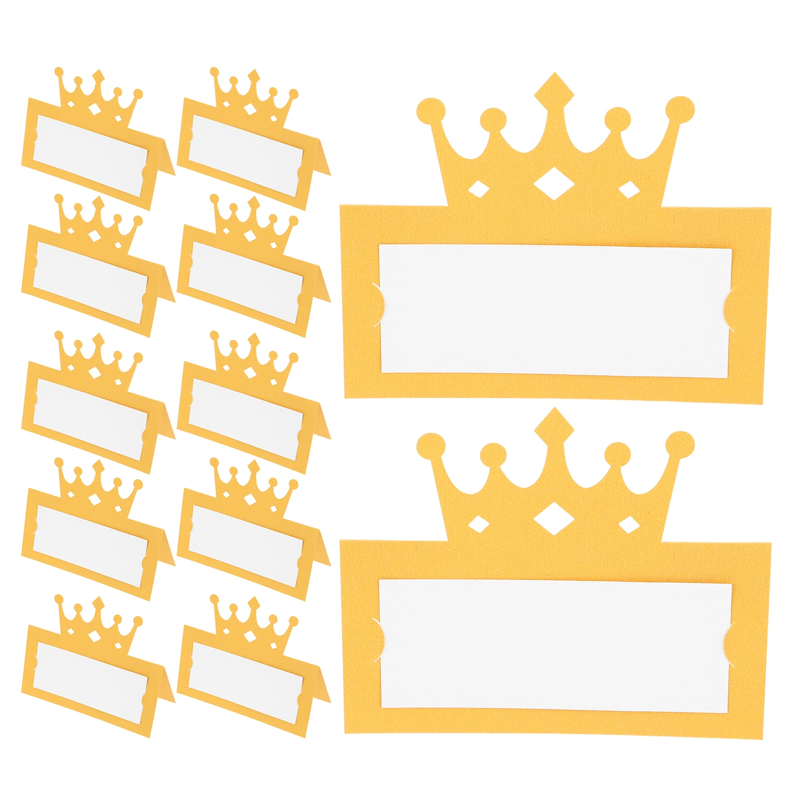 

50 pcs Cards Elegant Crown Design Blank Name Cards Party Place Card for Wedding Party Birthday Table Signs Sturdy Paper