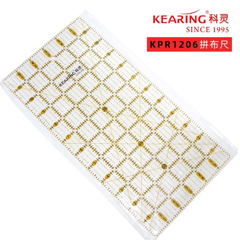 Kearing Kpr1206 Patchwork Ruler 126 Inch British Fluorescent Acrylic 3mm Thickness Handmade Patchwork Ruler