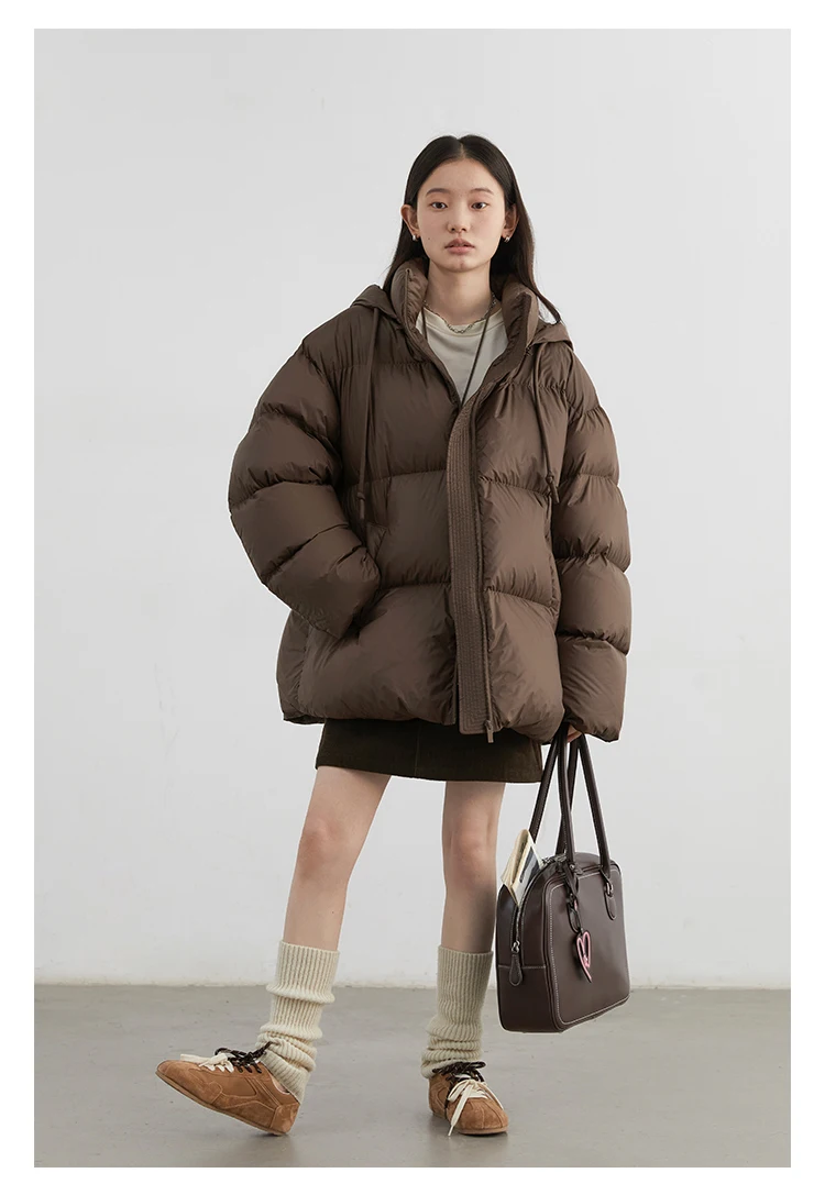 CHIC VEN Women Down Coats Solid Loose New Hooded 90 White Duck Down Down Jacket Puffs Female Outerwear Autumn Winter 2026