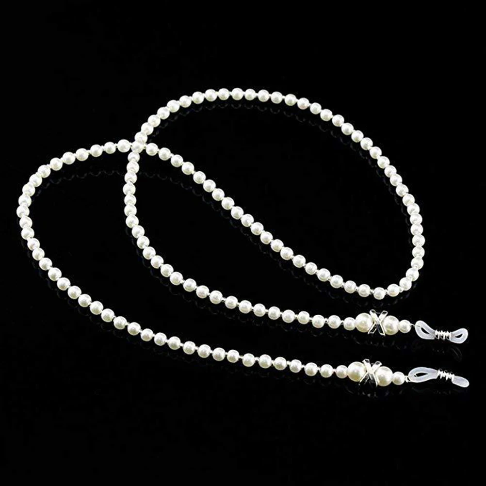 

2 Pcs Pearl Glasses Chain Beaded Eyewear Safrty Strap Retainer Eyeglasses Cord Prevent Fall