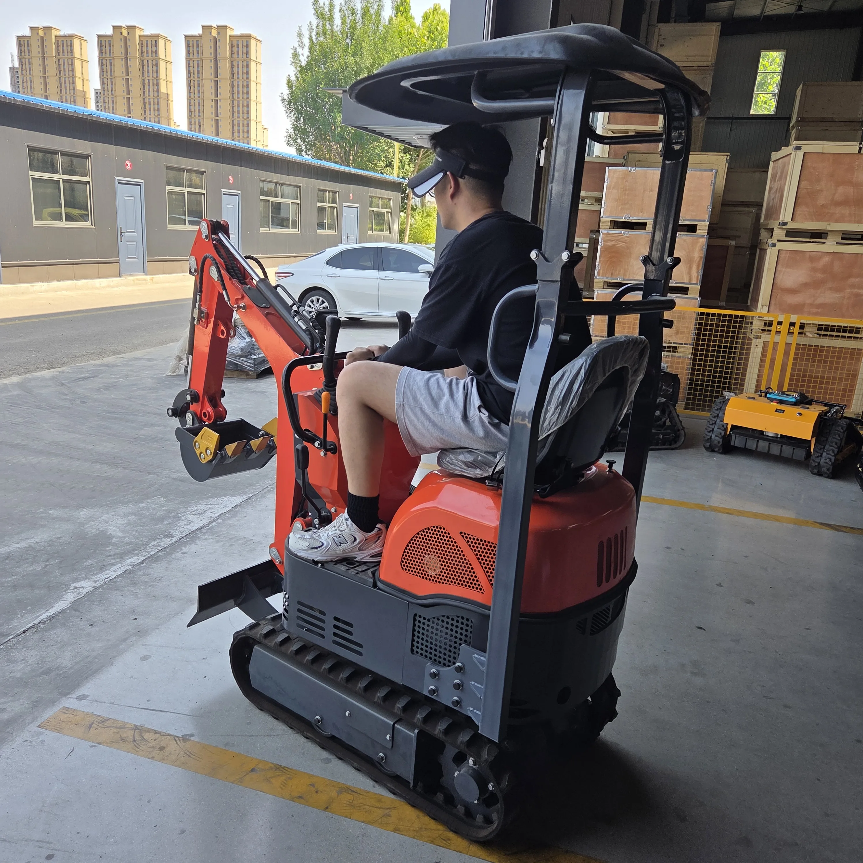 ZNW - 08 PRO Miniescavadeira para uso doméstico, potência nominal de 6,5KW, alta eficiência para tarefas de escavação de quintal doméstico e pequenas fazendas