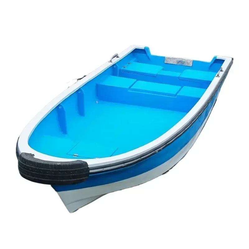 4.8m Fiberglass Boat Multi-functional Water Operation Boat Water Patrol Aquaculture Flood Rescue Fishing River Cleaning