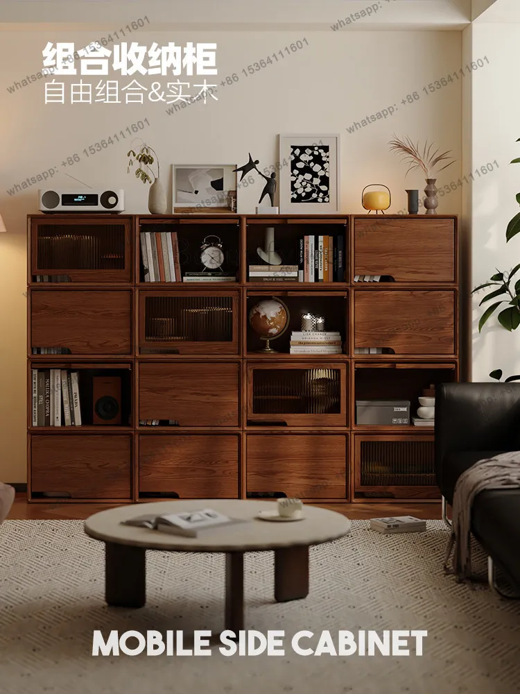All solid wood storage cabinets, household storage snack cabinets, clothes and utility boxes