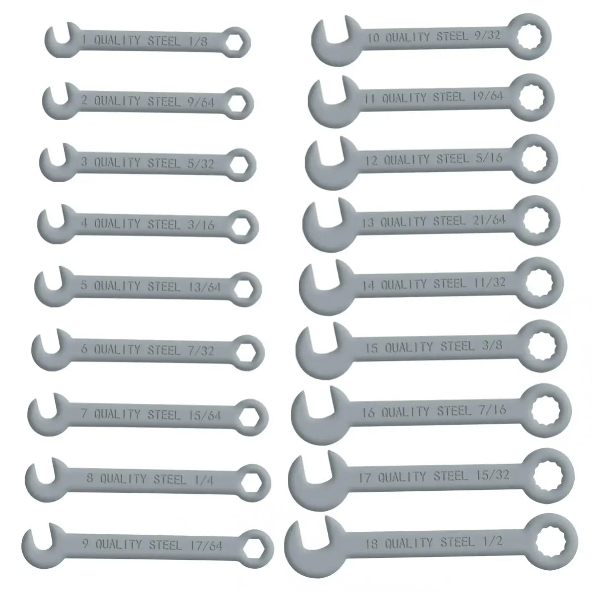 1-18mm Mini Box Wrench Set 18pcs Dual-Purpose Combination Ratchet Wrenches Universal Open-end Ring Spanner Car Repair Tools