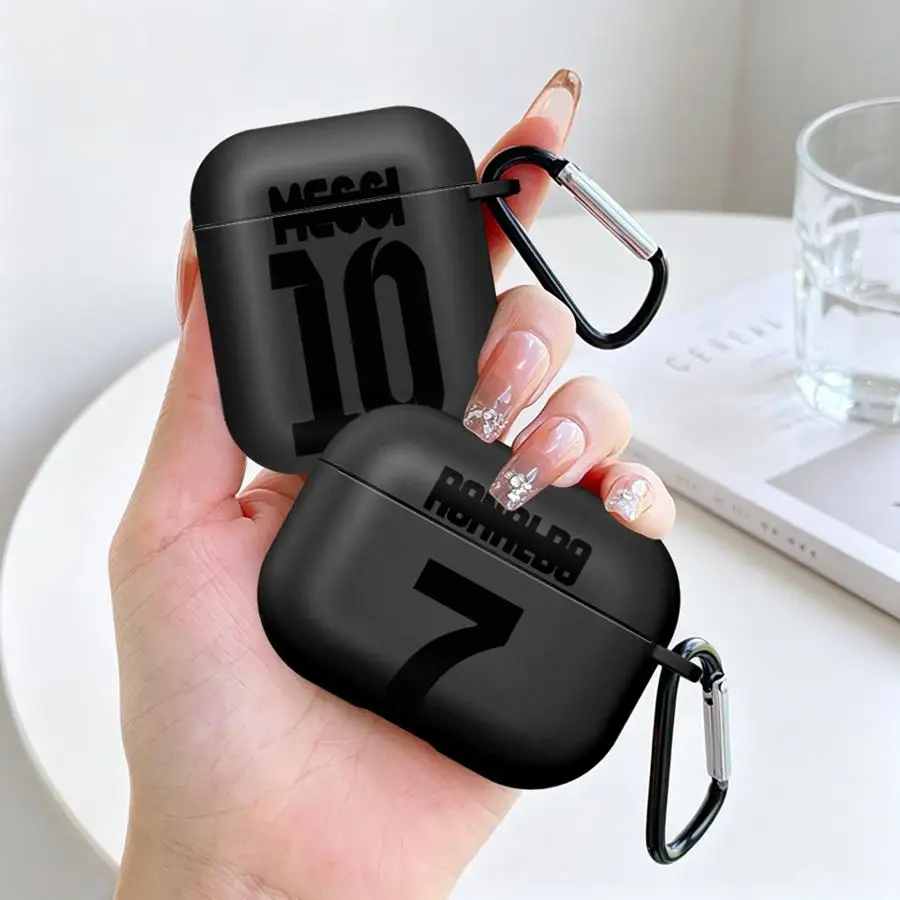 Earphone Cases Cover With Hook Case For Airpods Pro3 3 Pro 4 1 Pro2 2 FootBall Number 10 7
