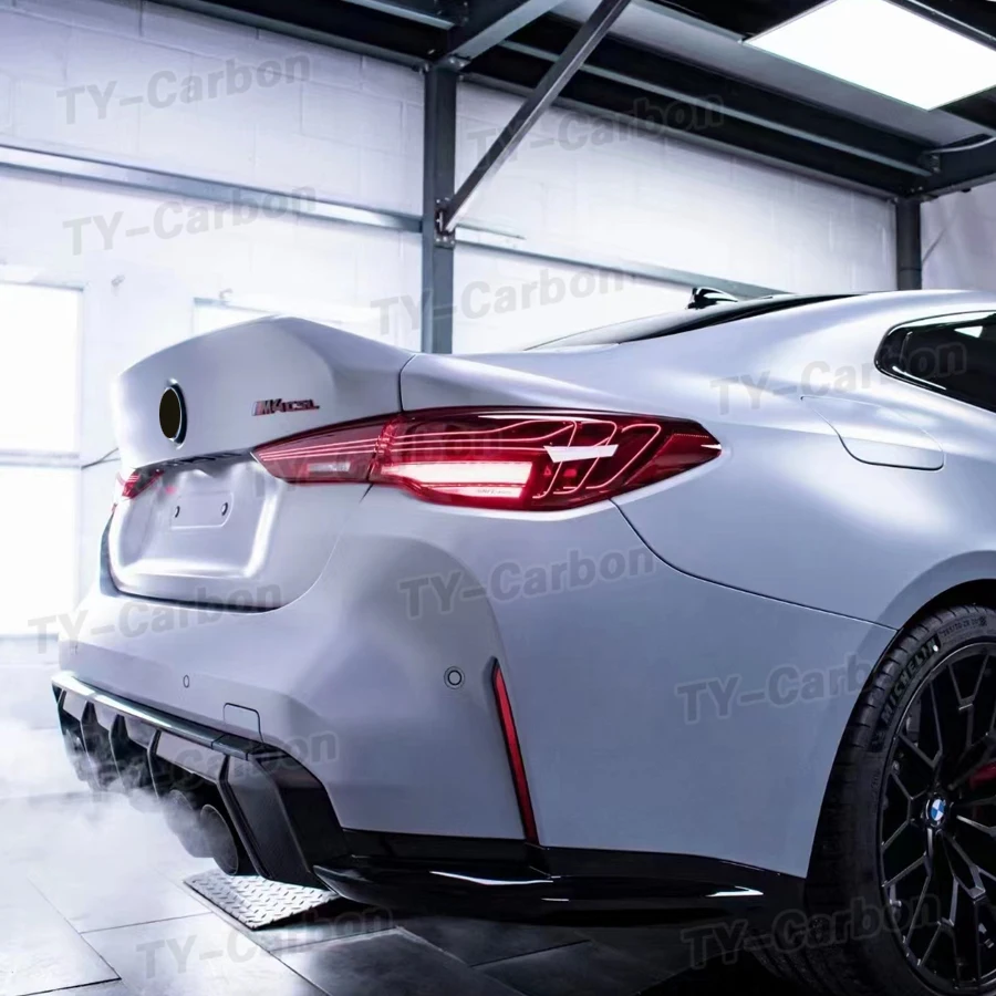 ألياف الكربون مانع صدمات خلفي للسيارة الحرس الذيل بوابة غطاء صندوق السيارة غطاء Decklid لوحة CSL لسيارات BMW 3 4 سلسلة G20 G80 M3 G22 G82 M4 2021 +
