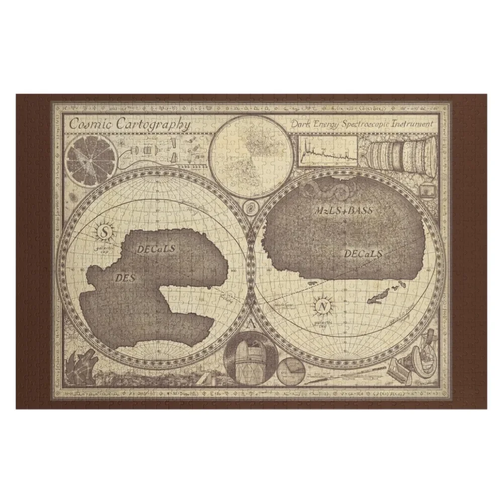 Kosmische cartografie puzzel houten kisten gepersonaliseerd cadeau getrouwde baby houten puzzel