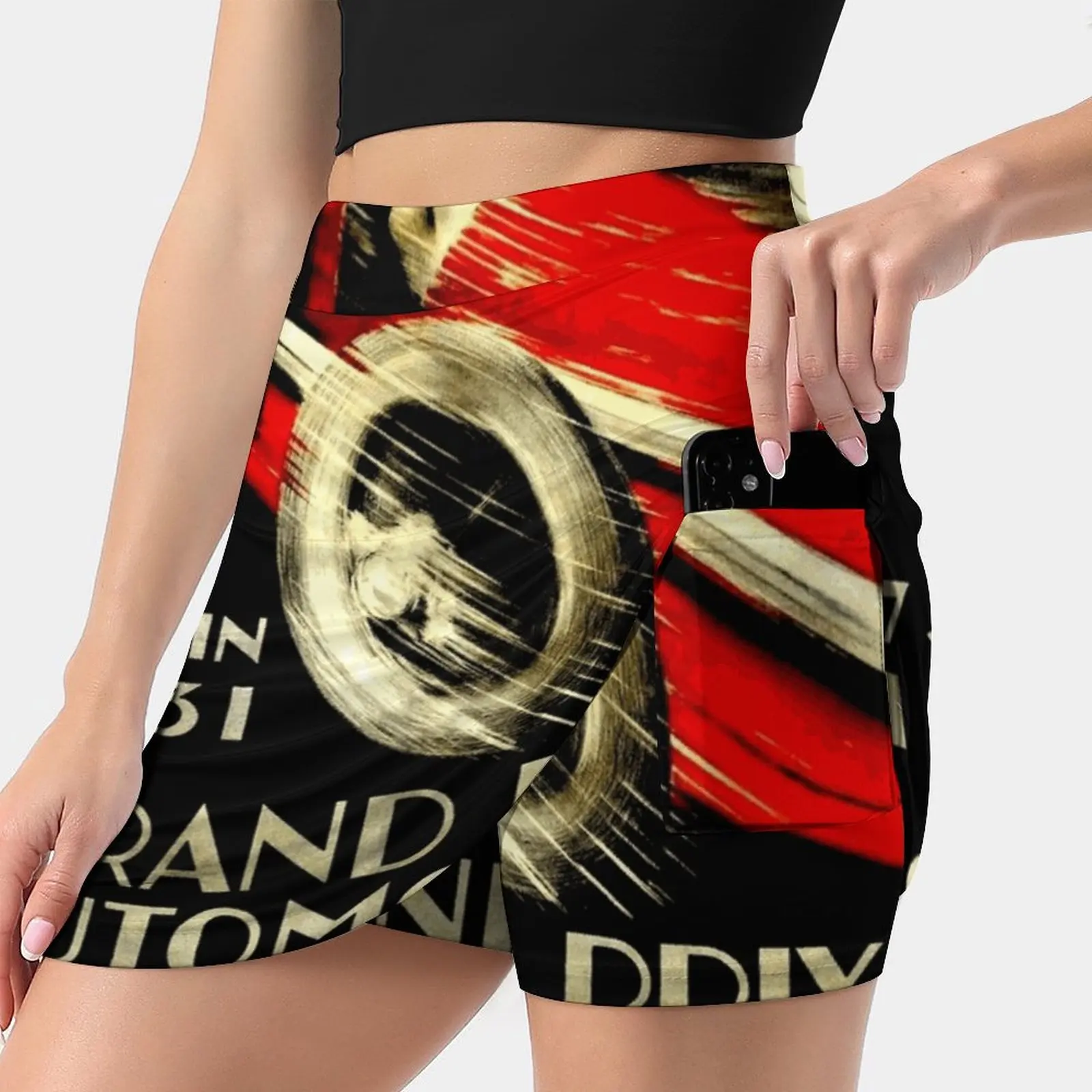 " Geneva Grand Prix " Vintage Auto Racing Print Summer Women's shorts Skirt 2 In 1 Fitness Yoga Skirt Tennis Skirts Geneve