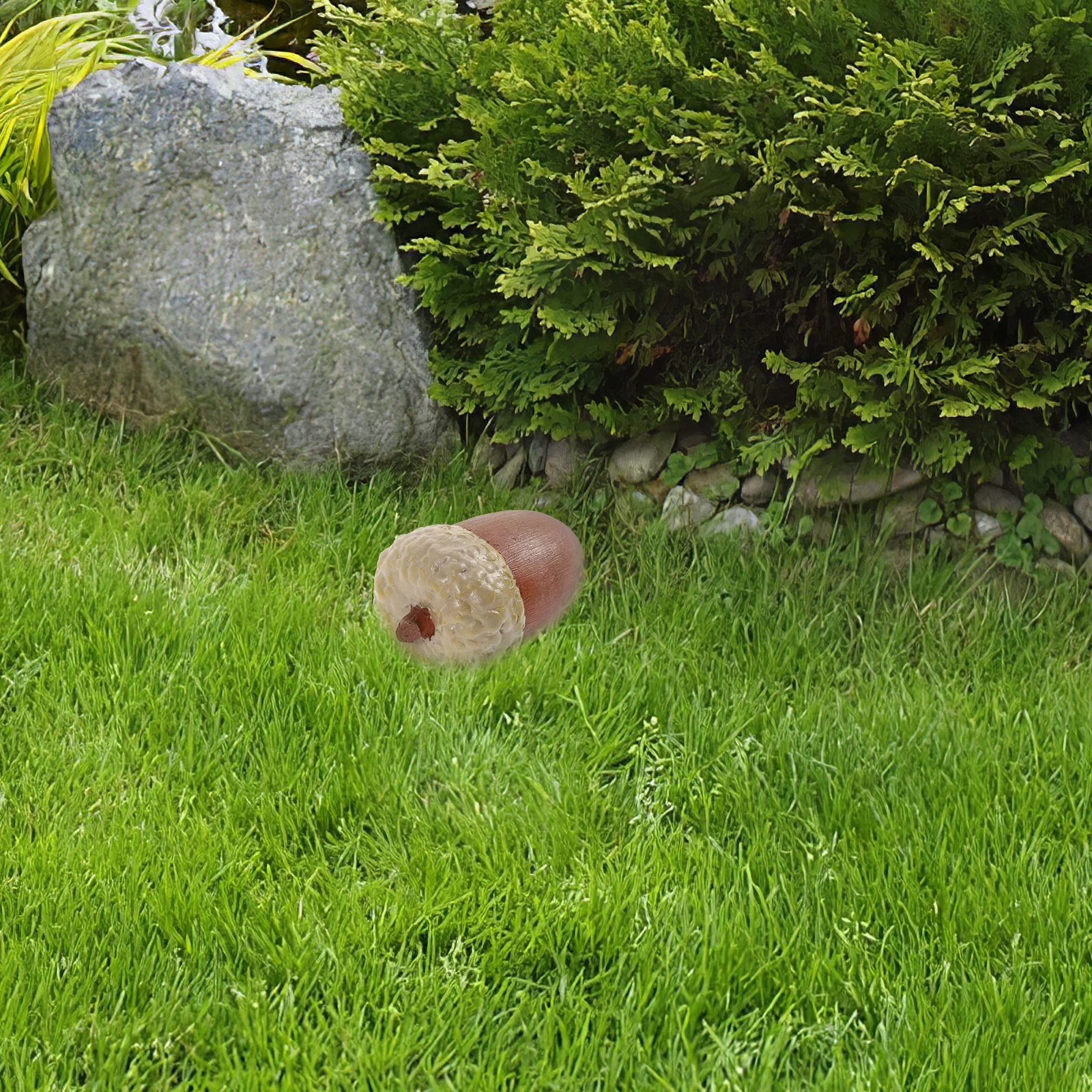 Schlüsselkasten, versteckter Harz, Eichelform, langlebig, sicher, langfristige Nutzung, Gartenstatuen, Aufbewahrungsbox, versteckter Schlüsselhalter für den Außenbereich