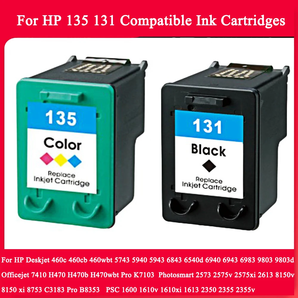 

Совместимые картриджи для HP 135 111, замена картриджей для принтеров HP Deskjet 5743 5940 5943 9803 6843 6940 6943 6983 для hp 131 135