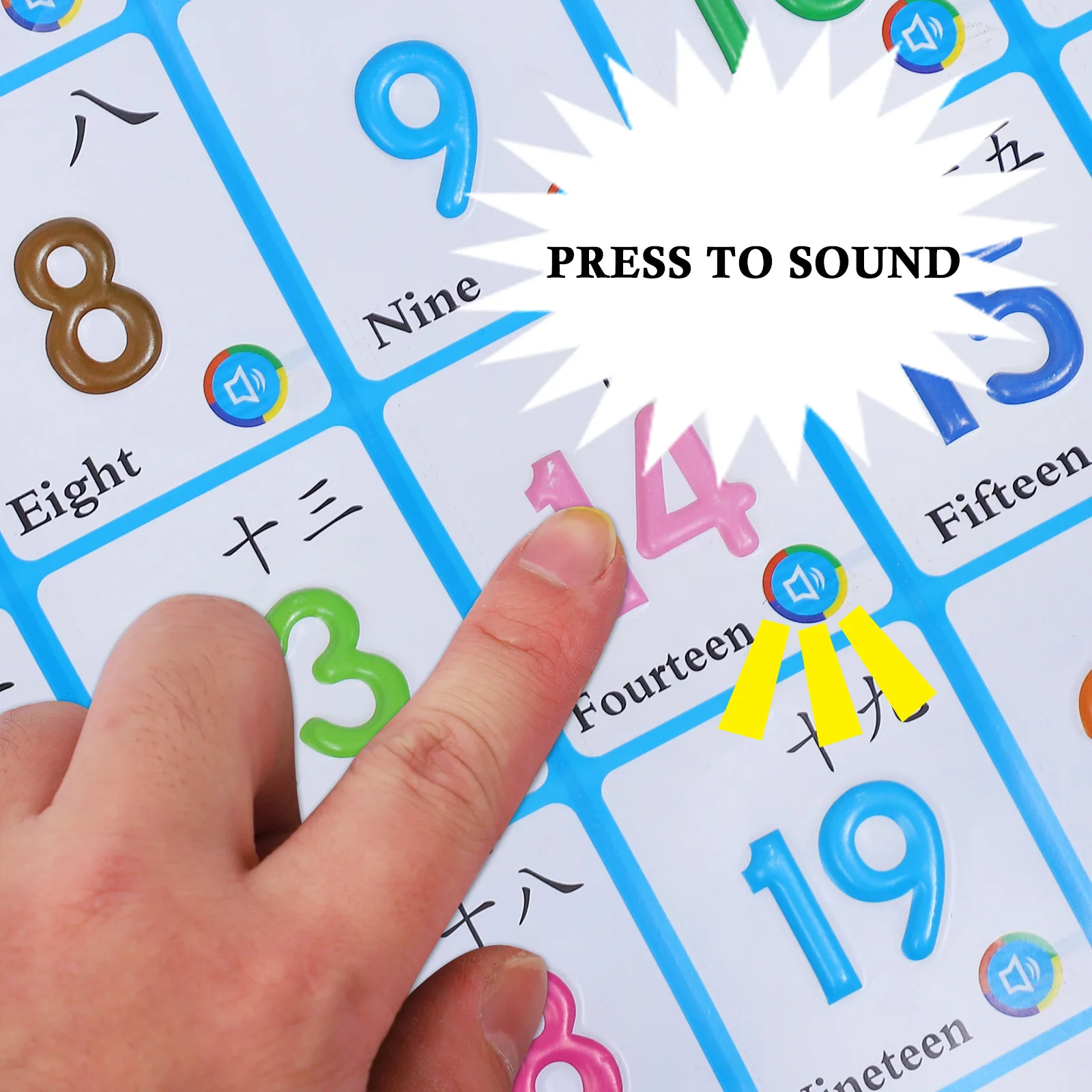 

Bright Electronic Talking Poster For Kids Educational Interactive Learning Chart Toddler Memory Hearing Development Kids
