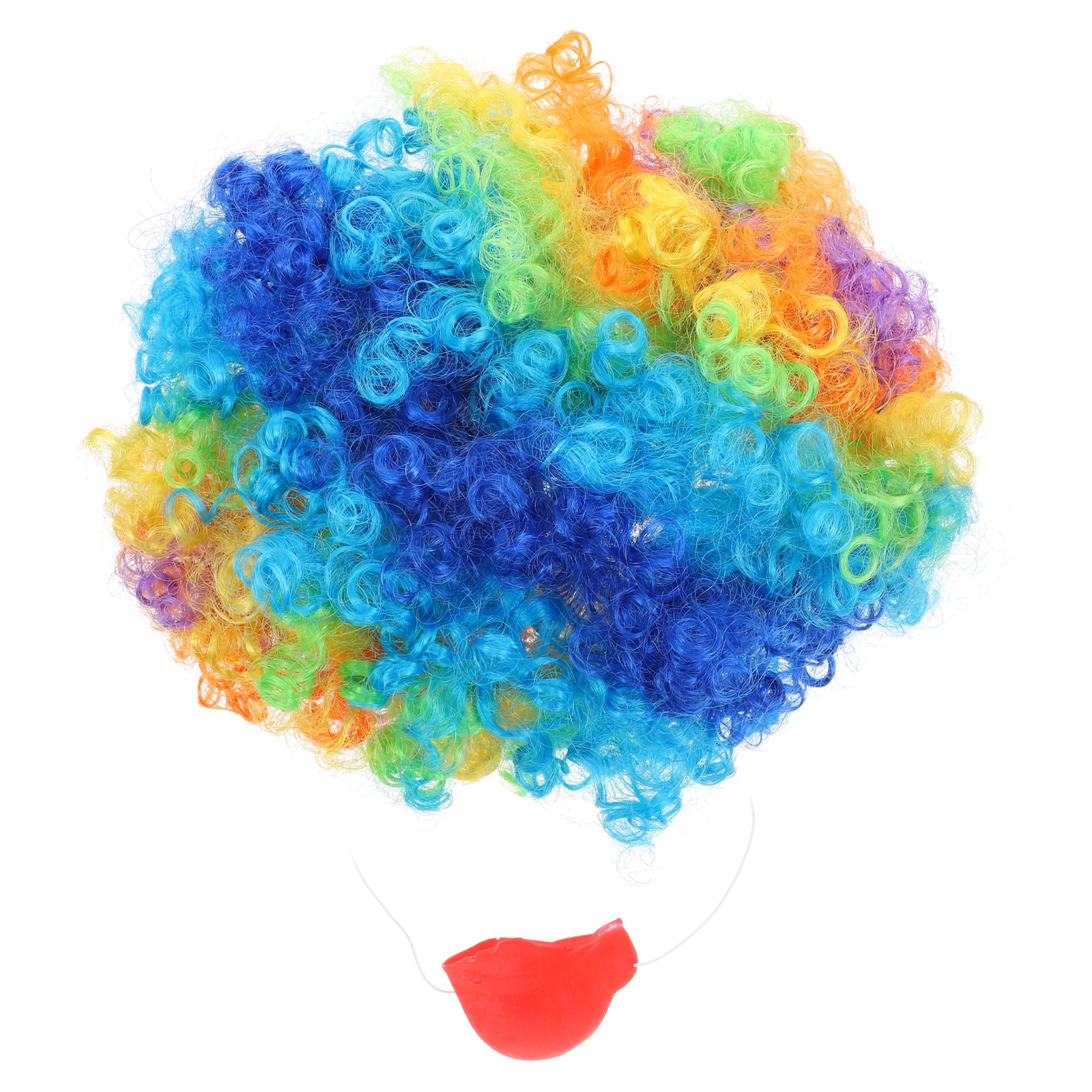 

Costume Clown Props Set Curly Hair Accessories Carnival Costumes and Colorful Party Child