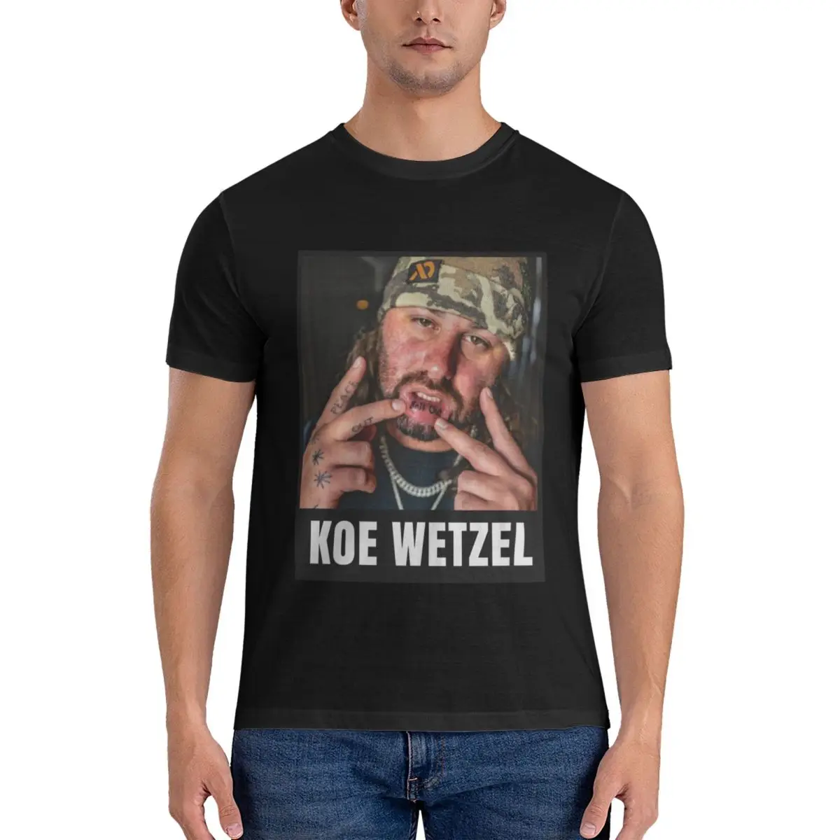 Koe Wetzel T Shirts Men Cotton Cool T-Shirts Round Collar jessie murph Tee Shirt Short Sleeve clothing official-website fugees