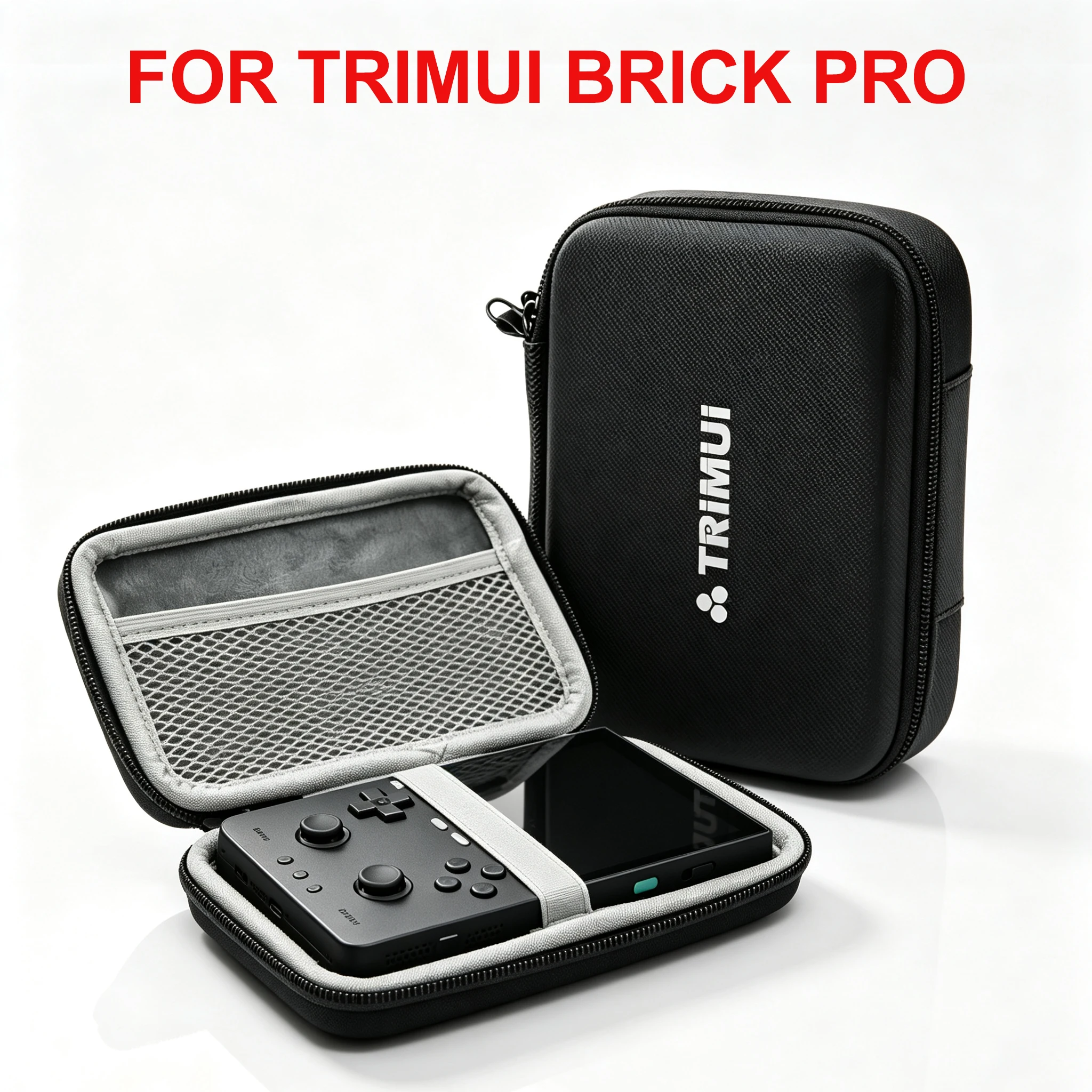 EVA Hard Carrying Case Anti-scratch Hardshell Case Waterproof Game Storage Bag Tempered Glass for Trimui Brick PRO