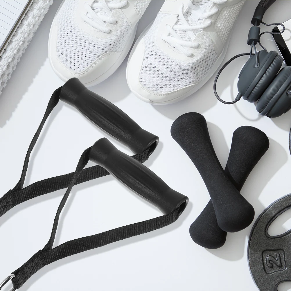 

2Pcs Fitness Pull Rope Handles Comfortable Strong Strength Training Ropes Handles Exercise Training Band Pull Strap