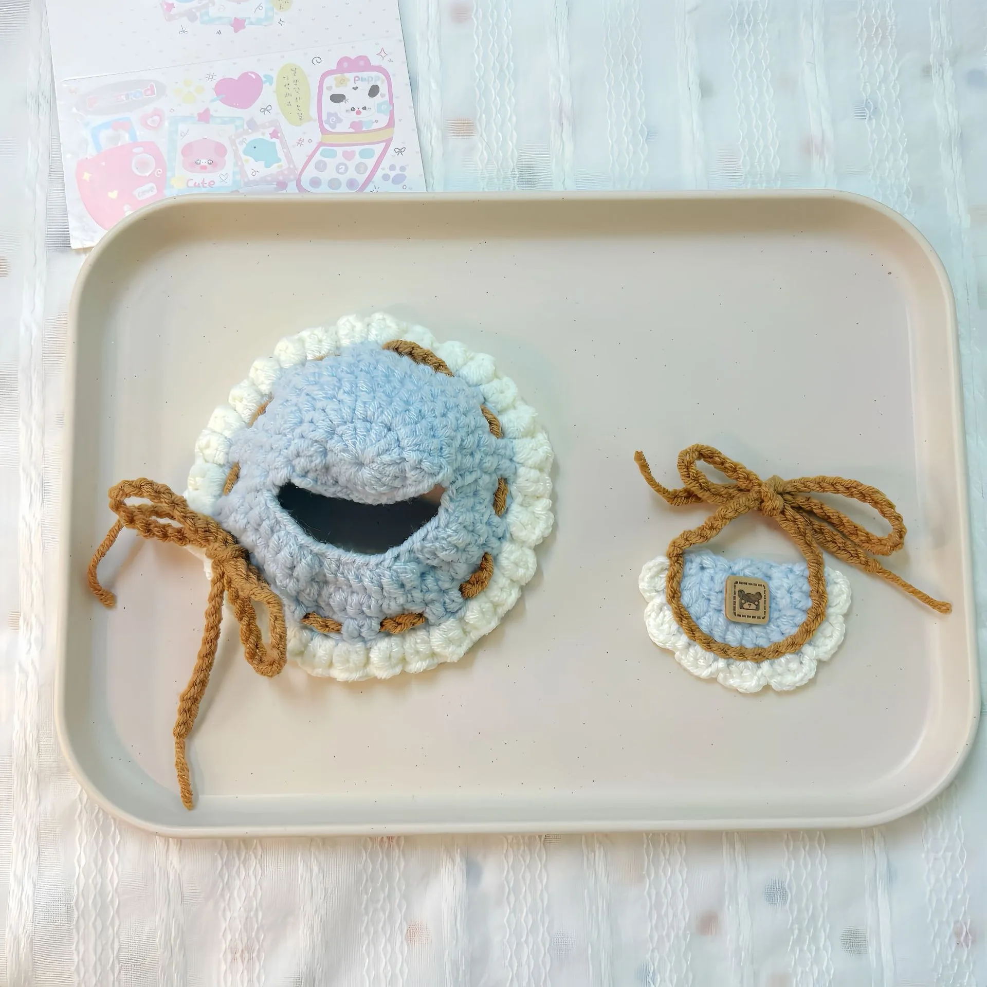 زي Labubu اللطيف مقاس 17 سم - ملابس مريلة قابلة للتعديل لـ Labubu، إكسسوارات أزياء المطبخ Kawaii (لا تتضمن دمية)