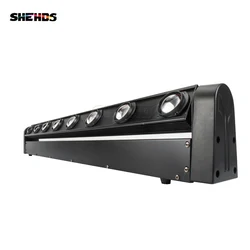 SHEHDS Stage Light DMX LED 8x12W RGBW 4in1 Moving Head Light Hot Wheel Infinite Rotating LED Beam Stage KTV DJ Party Wedding