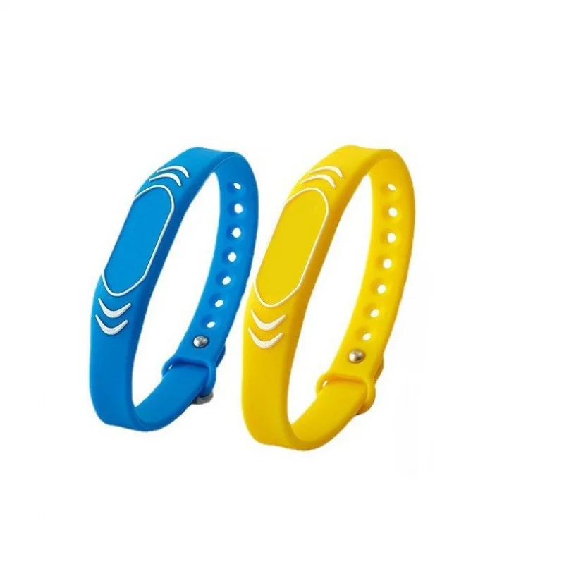 Customized. Customized RFID Electronic Label Silicone Wristband Waterproof Fabric Amusement Park Sauna Club Access Control