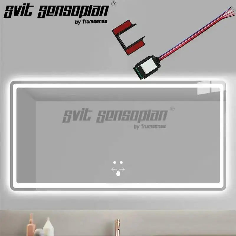 Trumsense Hand Sweep Infrared Switch WS08DRF-S2-WV for Bathroom Makeup LED Mirror Brightness Adjusting with Demister Control