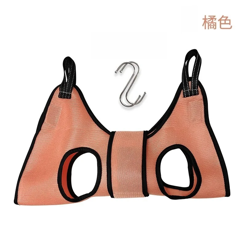 Fixed hook type medication anti scratch device, pet beauty hammock, cat and dog nail clipper
