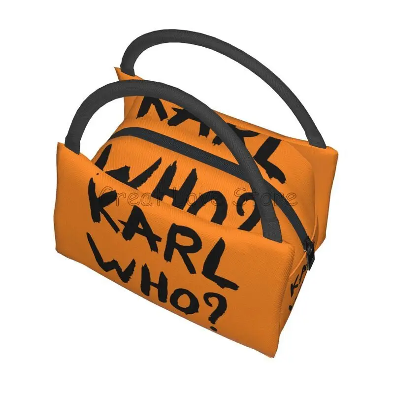 كارل هو شعار حقيبة الغداء الحرارية للجنسين قابلة لإعادة الاستخدام مقاوم للماء برودة معزول علب الاغذية بينتو حمل لمكتب السفر نزهة