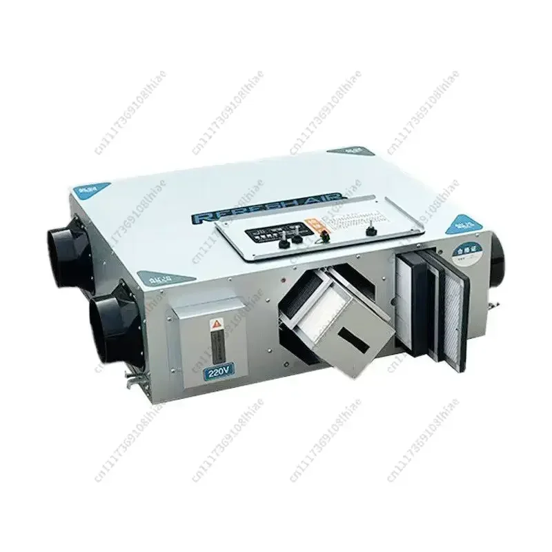 Bidirectional Supply Exhaust Fresh Air Ventilator 200m³/h, Remote‑Controlled Non‑Heat‑Recovery Fan for Home & Office