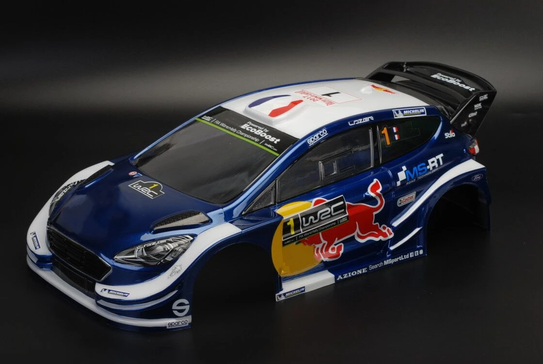 Wysokiej jakości 1/10 WRC Fiesta PC shell body dla 1/10 200mm szerokość 258mm rozstaw osi z podstawa lampy dla 1/10 TAMIYA Rally car hsp SNRC