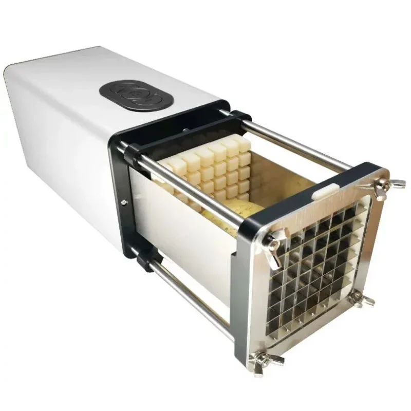 Electric Automatic Potato French Fry Cutter Stainless Steel Vegetable Strip Dicer Replaceable Blade Vegetable Cutting Machine