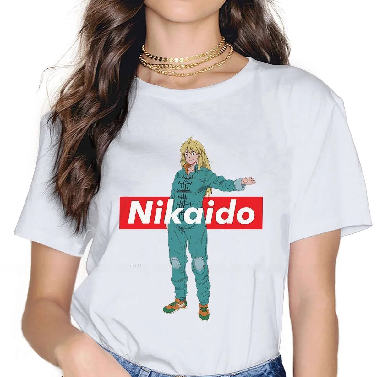 

Nikaido Cool Women's T-irt Dorohedoro Manga Aesthetic Vintage Sle Casual Comfortable Fit aphic Tee for Ladies