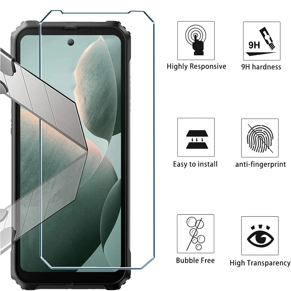 Cubierta protectora de vidrio para Blackview BL9000 Pro, Protector de pantalla de vidrio templado para Blackview BL9000 5G, película de teléfono de 6,78 pulgadas