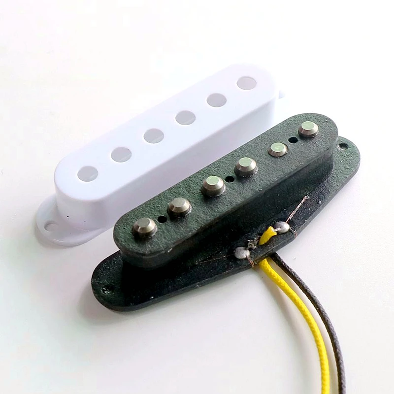 Donlis Custom 9K/10.6K/12K High Output Alnico 5 Rods Single Coil ST Guitar Pickup Vintage Flatwork Chamfered Pole Pieces