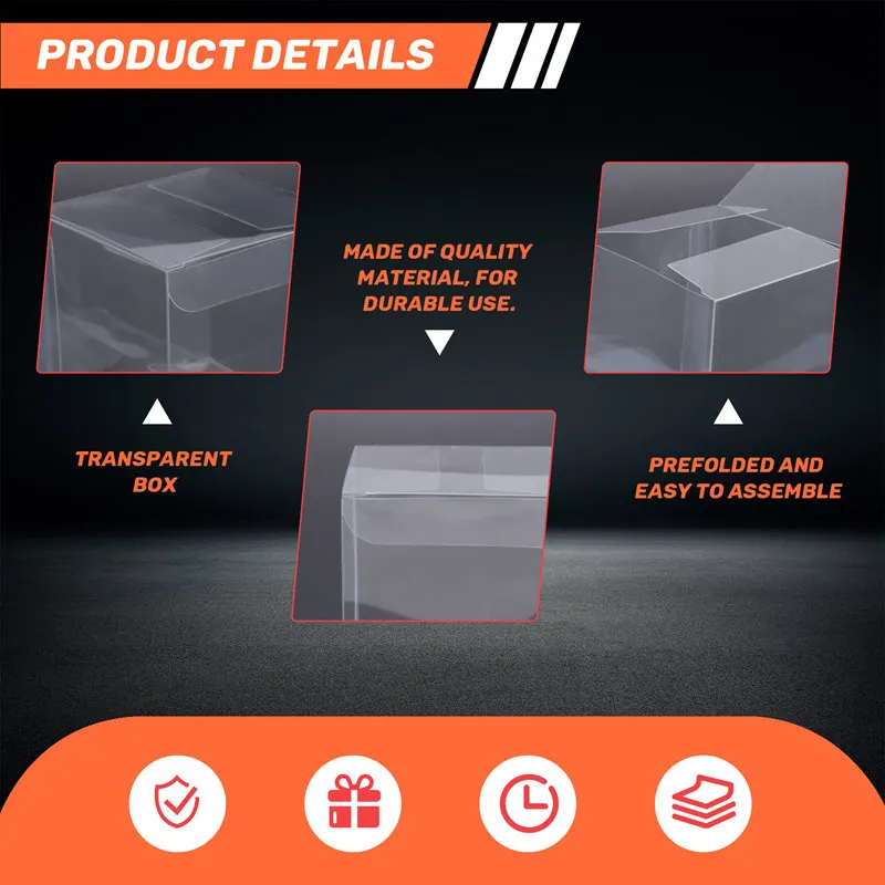 50Pcs Clear Plastic Boxes for Gifts Pvc Packing Box Gift Packaging Transparent Candy Box Wedding Gift Boxes Favors-A73M