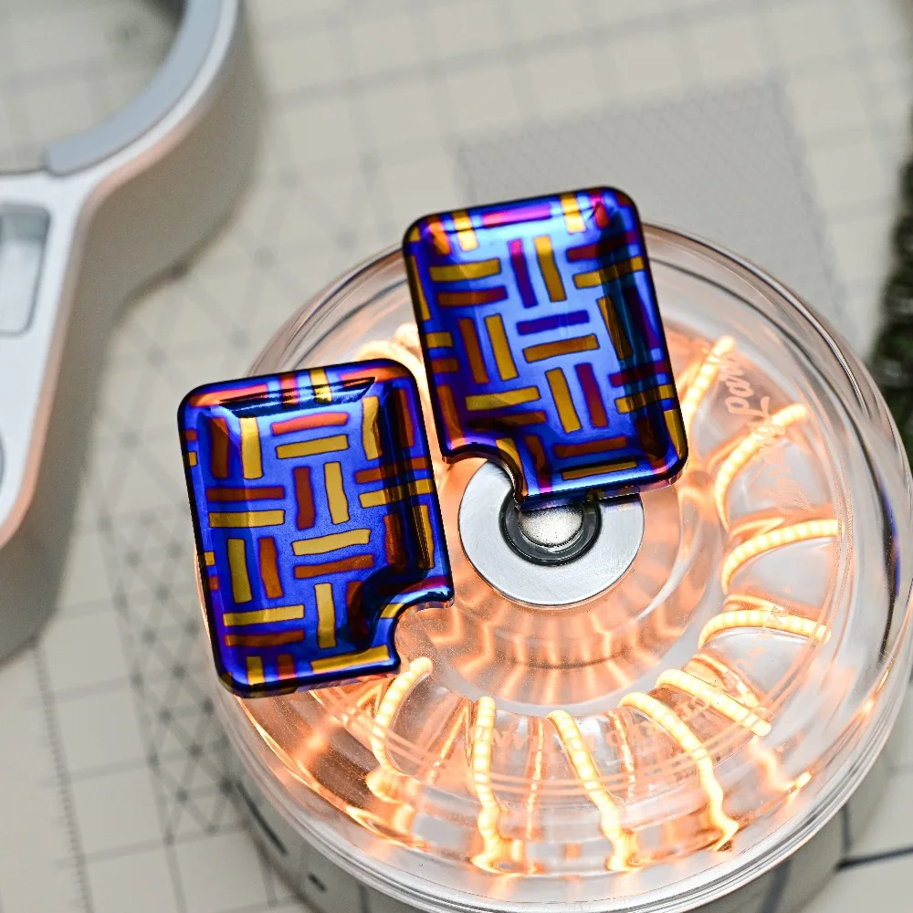 BPMODS EDC Braided Titanium Horse Ultra Limited Edition Patch Fingertip Push Card Modification Accessories Decompression Toy
