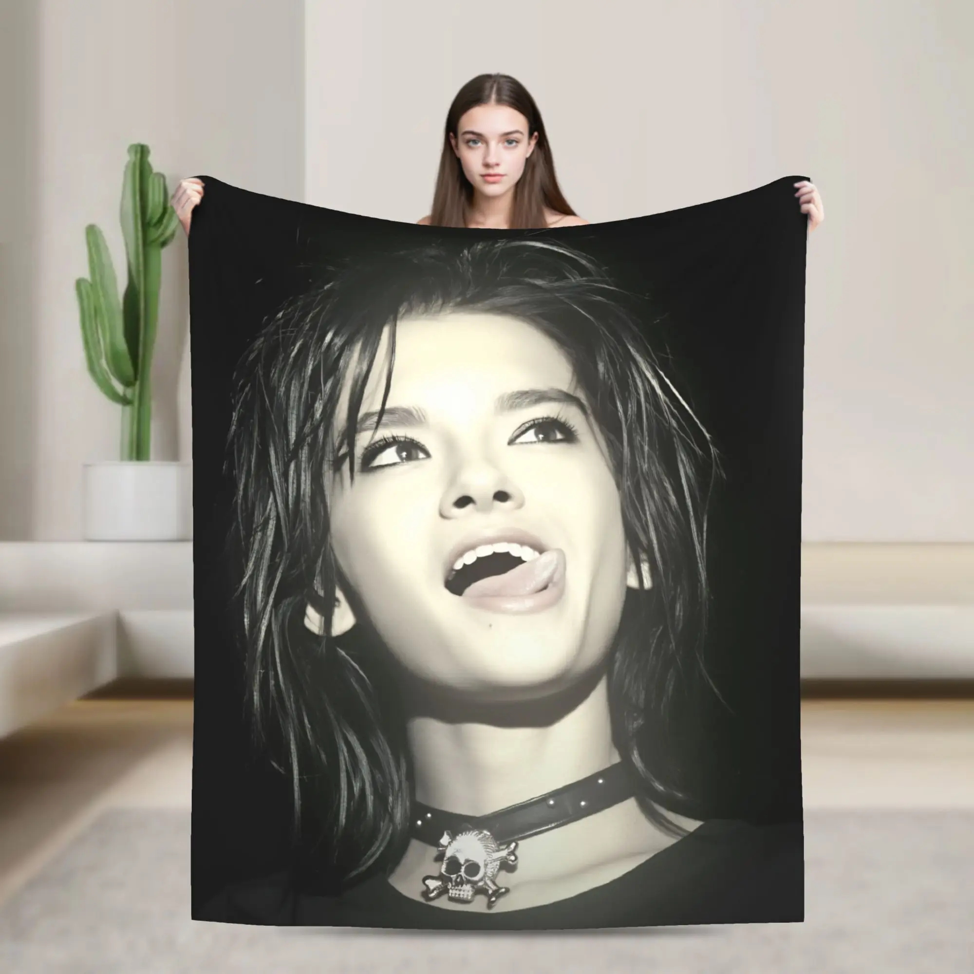 Tom kaulitz Bill Kaulitz  Blankets  Soft Funny Plush Throw Blanket For Home Decor Camping Flannel Bedspread Bed Cover