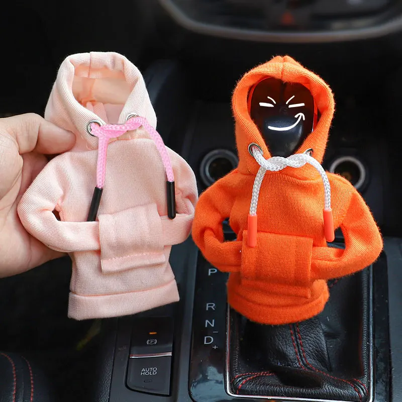 Car Hoodie Shift Cover Gear Shift Knob Cover Gearshift Handle Gear Lever Decorative Hoodie Cover Auto Interior Accessor