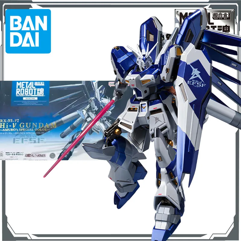 

Bandai Original Mobile Gundam METAL ROBOT RX - 93 - Ν2 Hi - Ν GUNDAM ~AMURO's SPECIAL COLOR~ Anime Action Figures Toys for Boys