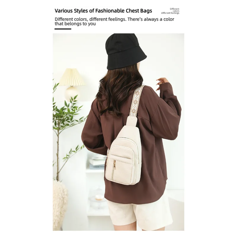Multifunctional Retro Chic PU Soft Leather Crossbody Bag Multiple Zippered Pockets Versatile for Leisure and Sports