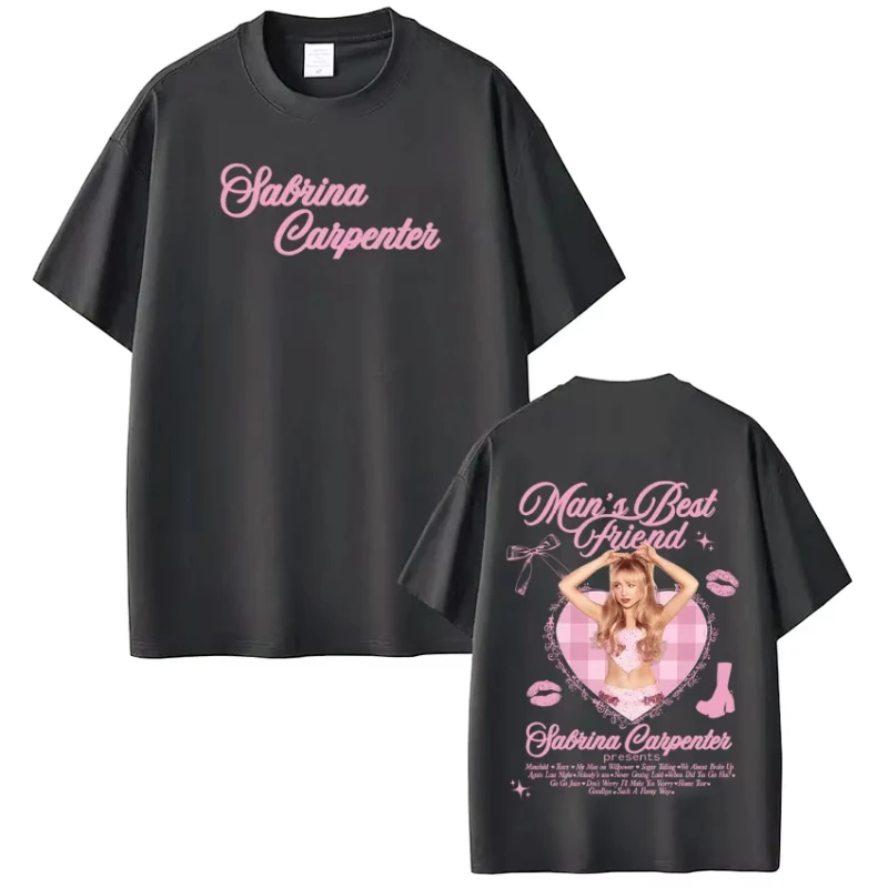 Singer Sabrina Carpenter Tour 2026 Graphic TShirt Men Women Fashion T-shirts Short-sleeve Loose Casual Cotton Aesthetic T-shirts