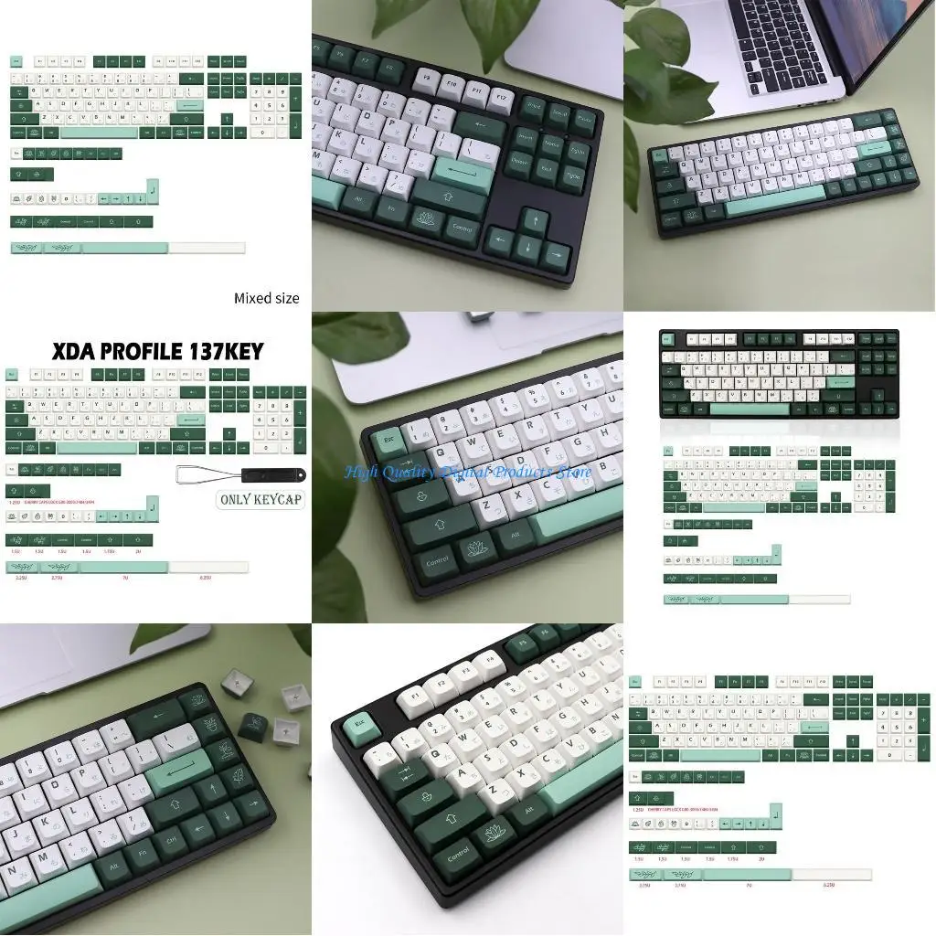 

U2JE Botanical Keycap PBT XDA Профиль японский клавиш Dyesub для механической клавиатуры