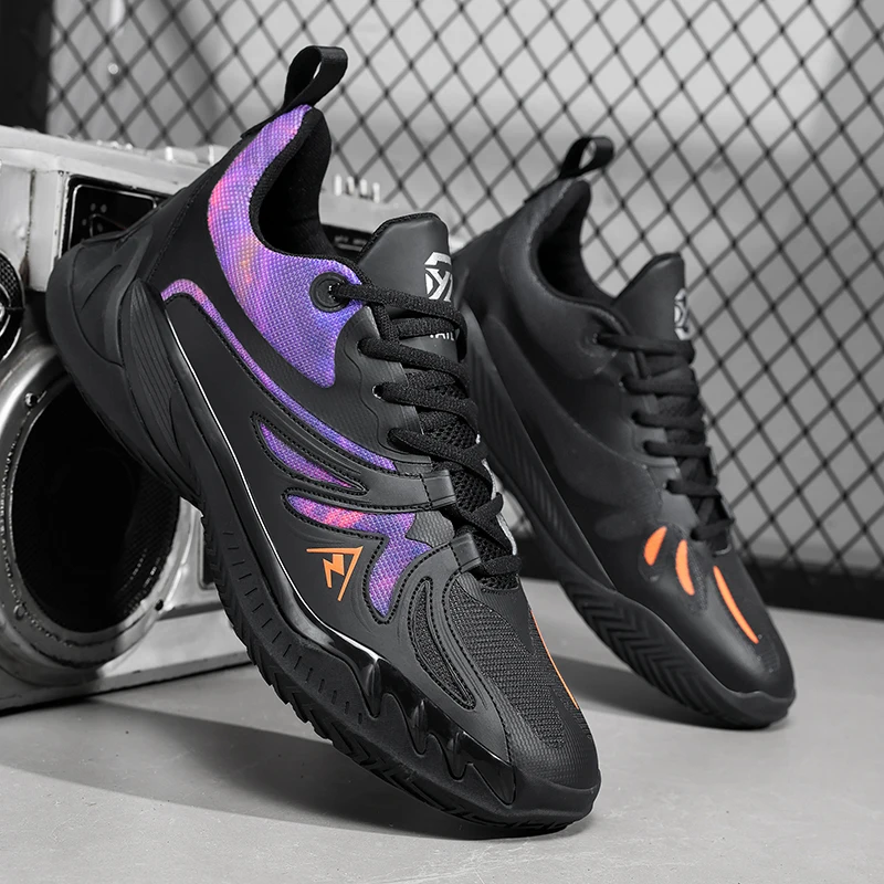

New High Quality Men's Basketball Shoes Youth Comfortable Non-slip Sports Breathable Anti-slip Trend Men Sneakers Walking Shoe