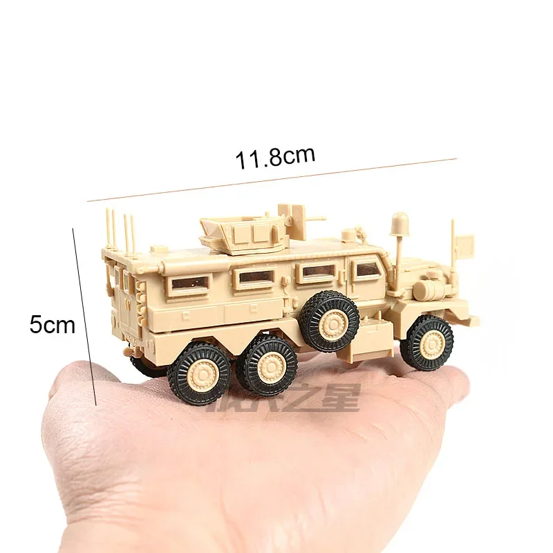 1/72 Cougar 6X6 Lightning Protection Vehicle Anti-ambush Vehicle Rubber-free Assembly Model Military Gifts for Boys and Girls