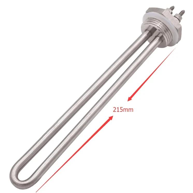 DERNORD elemento riscaldante ad acqua SUS304 DN25 12V 100W DC elemento riscaldante ad immersione con tubo riscaldante da 1 "BSP