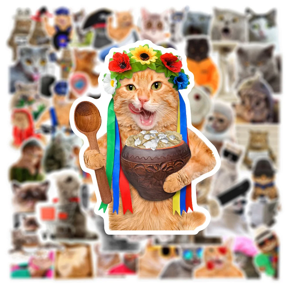 10/30/50 Stuks Grappige Kat Meme Dieren Cartoon Stickers Speelgoed Diy Notebook Motorfiets Laptop Waterdichte Grap Graffiti Stickers Packs