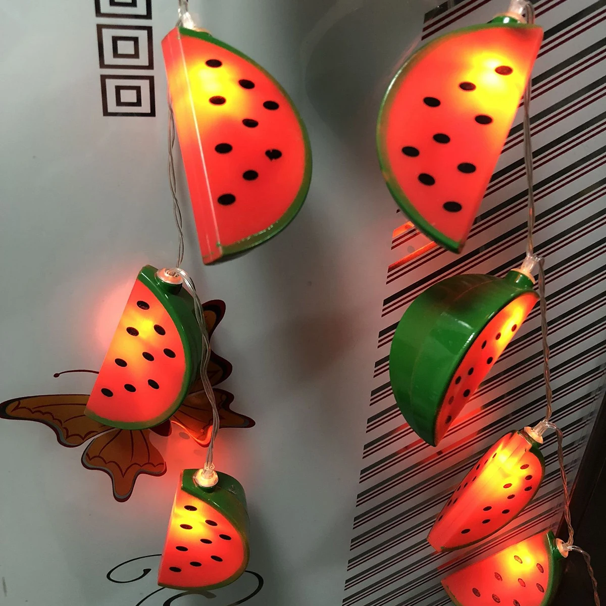 Watermelon LED String Lights Operated Eco Friendly Safe Ideal for Parties Weddings Gardens Bedrooms Warm