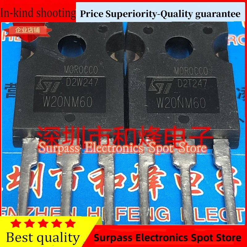 5PCS-10PCS W20NM60 STW20NM60  TO-247 MOS 600V 20A Best Quality Guarantee  Quick Delivery Fast Shipping