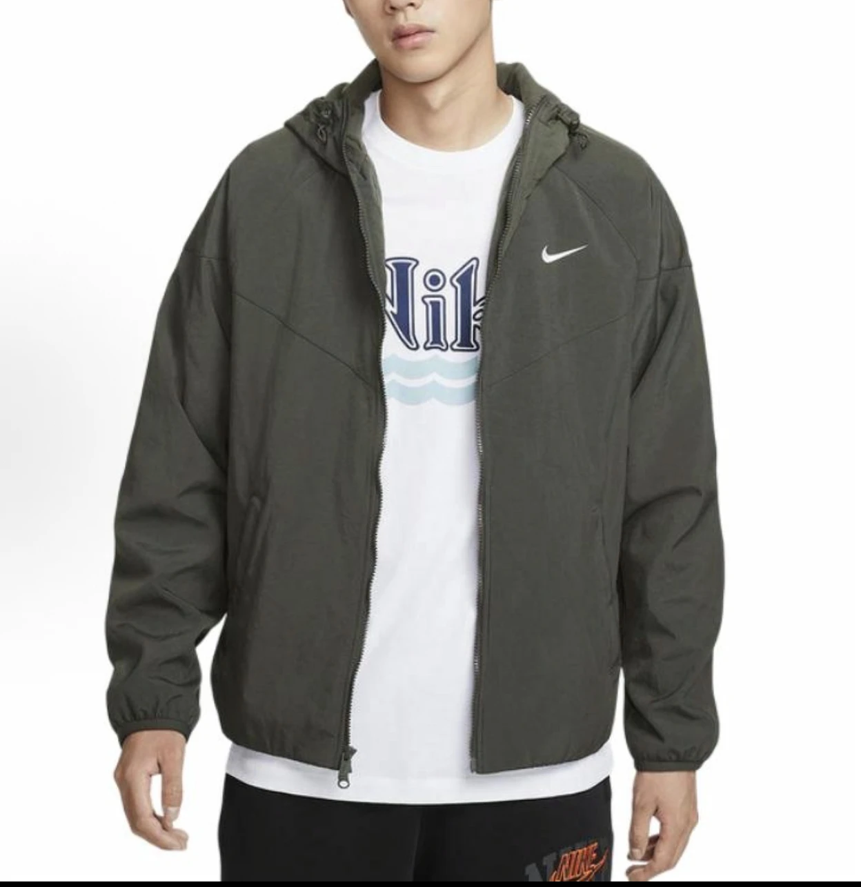 

Nike Sports Training Casual Long Sleeve Jacket for Men Military Green