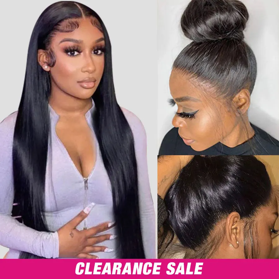 

180 Density 360 Full Hd Lace Front Human Hair Wig 13X6 Straight Frontal Wigs For Women Pre Plucked Glueless Wig Ready To Wear