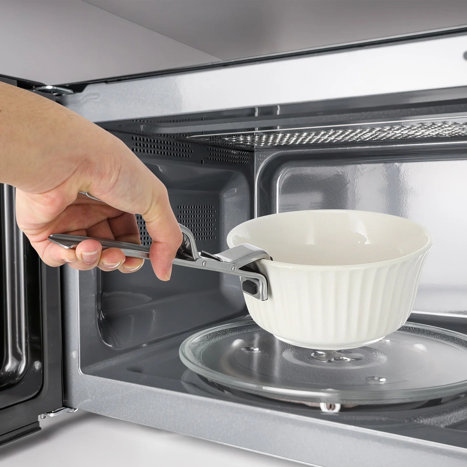 

Kitchen Hot Bowl Clip Strong Rustproof Gripper for Hot Plates and Dishes Heat Resistant Lifter with Ergonomic Design Household