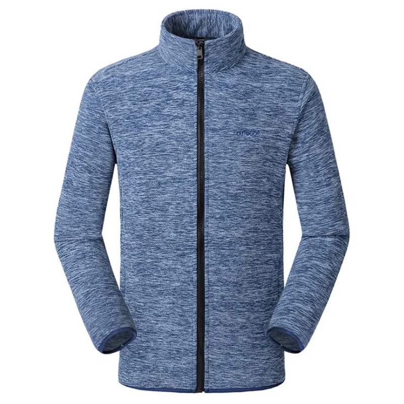 

New outdoor fleece coat men plus fleece warm casual jacket zipper stand collar Casual jacket